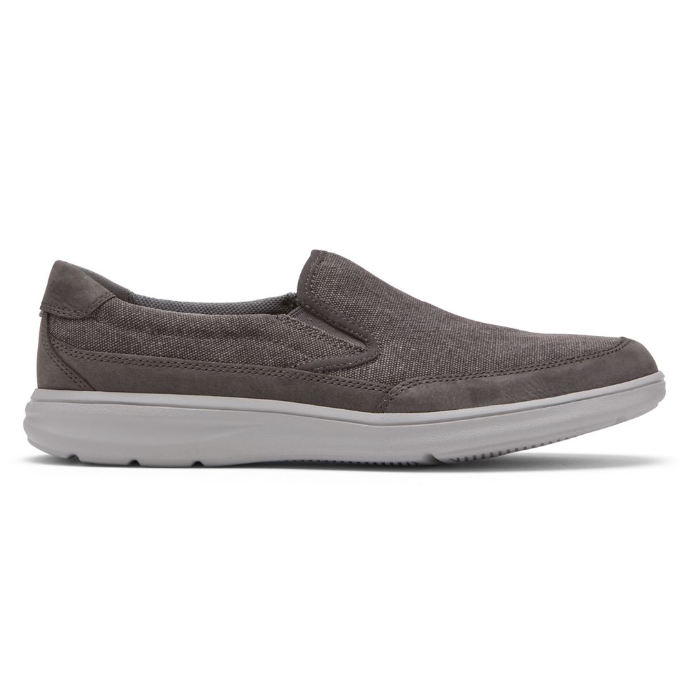 Sapatilhas Homem Rockport Beckwith Slip-On Cinzentas,Portugal ELKDQ-3495